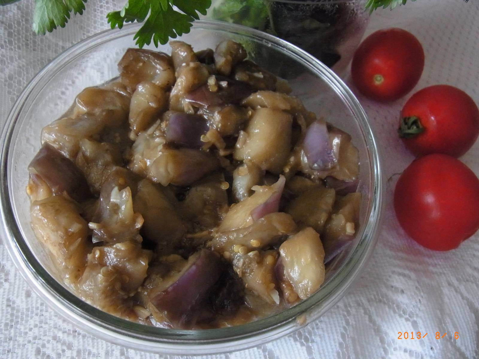 Spicy eggplants with ginger in a Redmond slow cooker