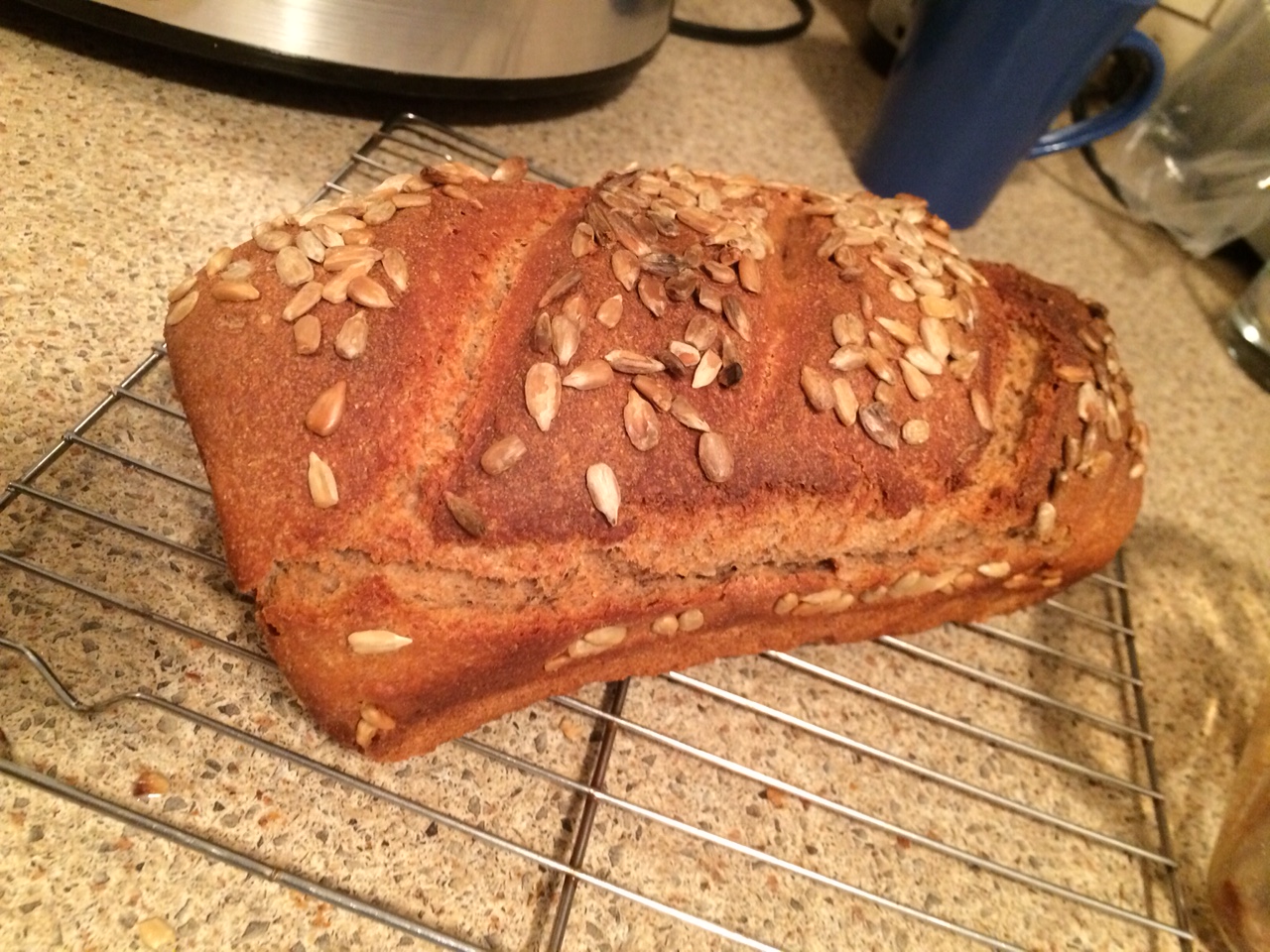 100% whole grain bread with seeds